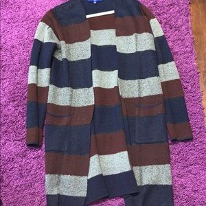 Long multi colored cardigan
